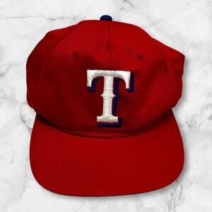 Vtg Sports Specialties Hat Texas Rangers MLB Logo Cap Snapback Embroidery